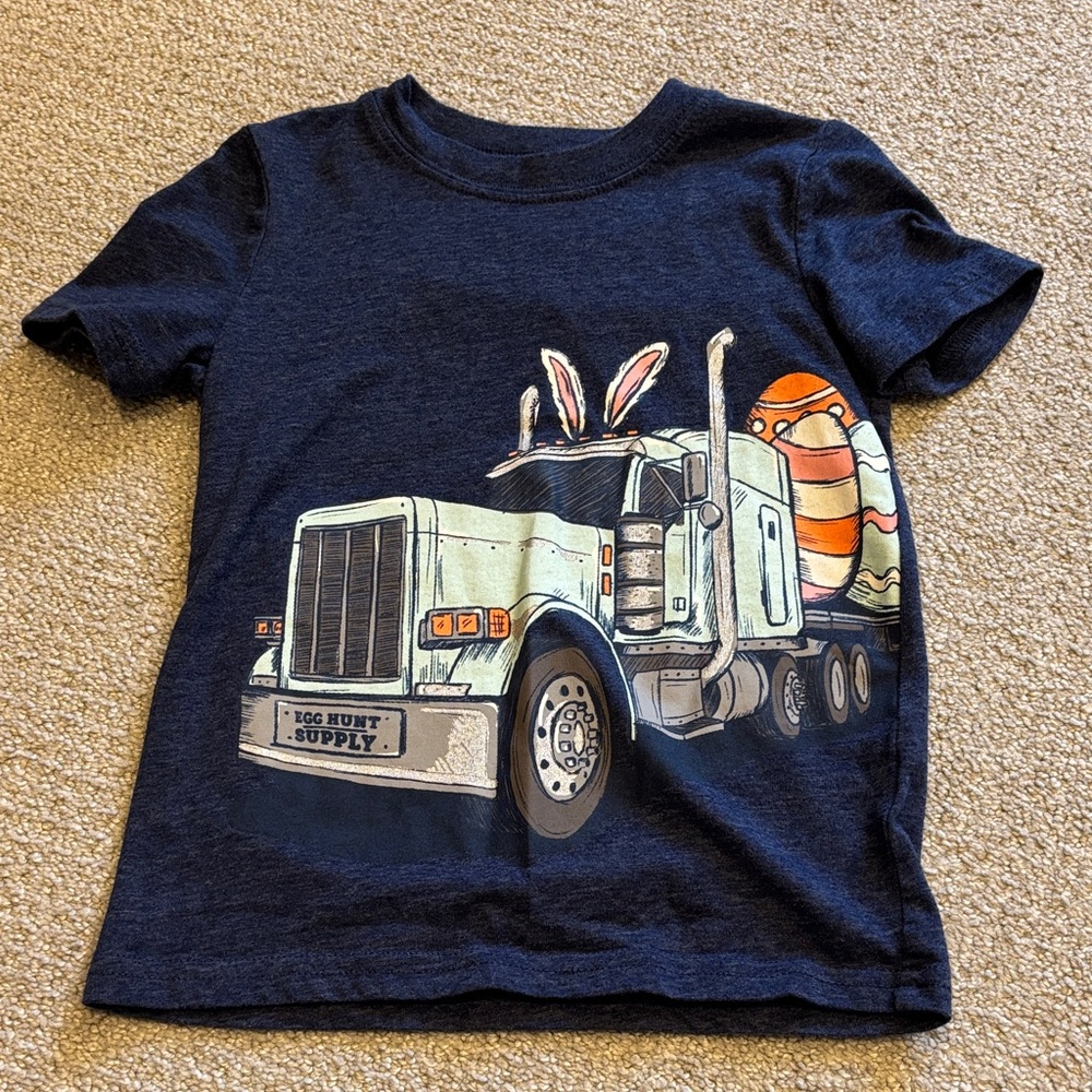 Carter's Dark Blue Crew Truck Shirt